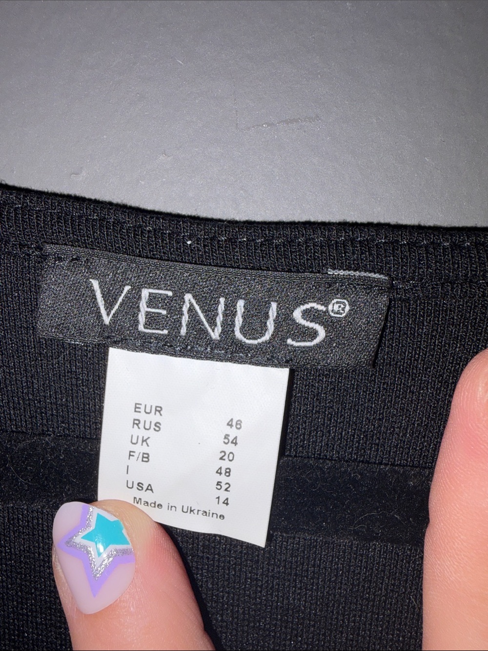 VENUS Black Long Sleeve Top with Faux Leather Front - Picture 2 of 6